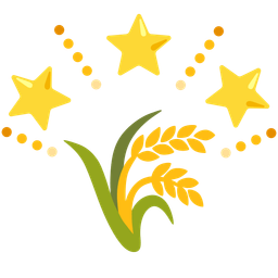 sheaf of rice and glowing star