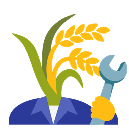 sheaf of rice and hammer and wrench