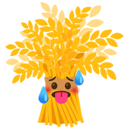 sheaf of rice and hot face