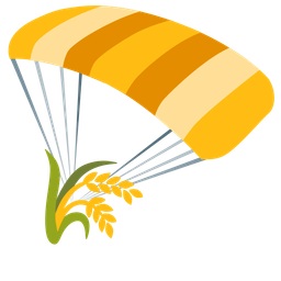 sheaf of rice and parachute