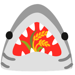 sheaf of rice and shark