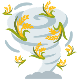 sheaf of rice and tornado