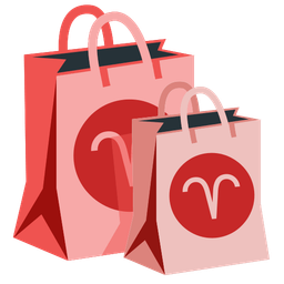 shopping bags and Aries