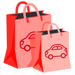 shopping bags and automobile