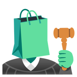 shopping bags and balance scale