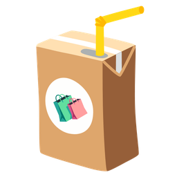 shopping bags and beverage box