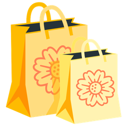 shopping bags and blossom