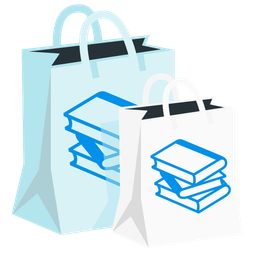 shopping bags and books