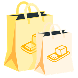 shopping bags and butter
