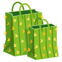 shopping bags and cactus