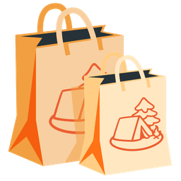 shopping bags and camping