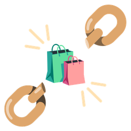 shopping bags and chains