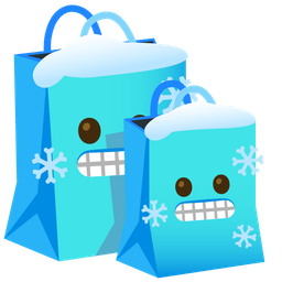 shopping bags and cold face