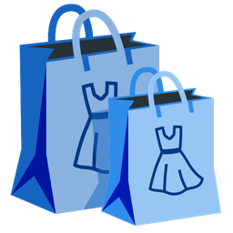 shopping bags and dress