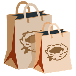 shopping bags and empty nest