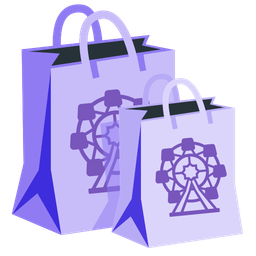 shopping bags and ferris wheel