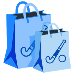 shopping bags and field hockey