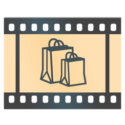 shopping bags and film frames