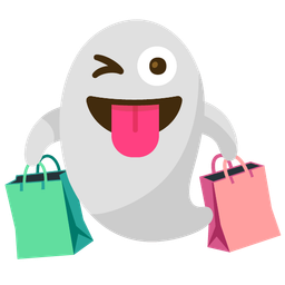 shopping bags and ghost
