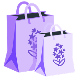 shopping bags and hyacinth