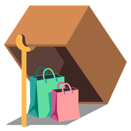 shopping bags and mouse trap