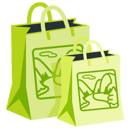 shopping bags and national park
