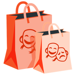 shopping bags and performing arts