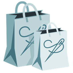 shopping bags and sewing needle