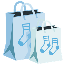 shopping bags and socks