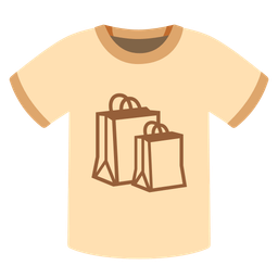 shopping bags and t-shirt