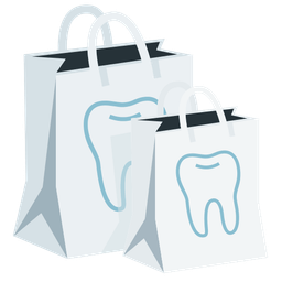 shopping bags and tooth