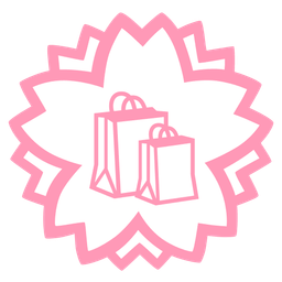shopping bags and white flower