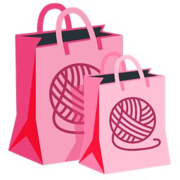 shopping bags and yarn