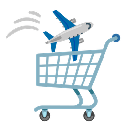 shopping cart and airplane