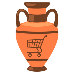 shopping cart and amphora
