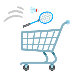 shopping cart and badminton