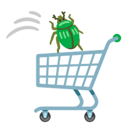 shopping cart and beetle