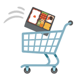 shopping cart and bento box
