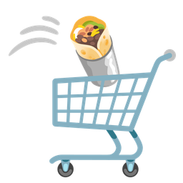 shopping cart and burrito