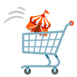 shopping cart and circus tent