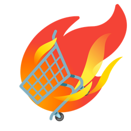 shopping cart and comet