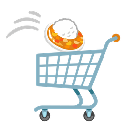 shopping cart and curry rice