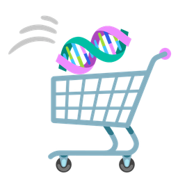 shopping cart and dna
