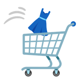 shopping cart and dress