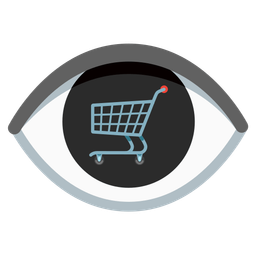 shopping cart and eye