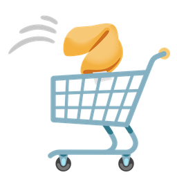 shopping cart and fortune cookie