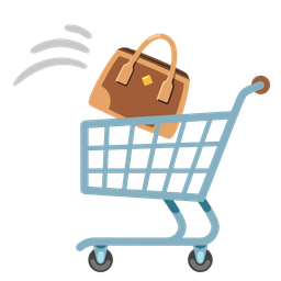 shopping cart and handbag