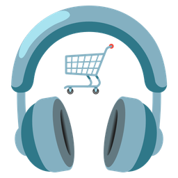 shopping cart and headphone