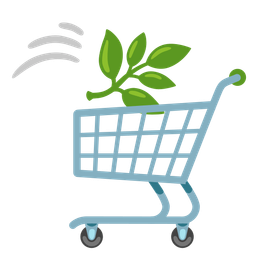 shopping cart and herb