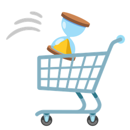 shopping cart and hourglass done